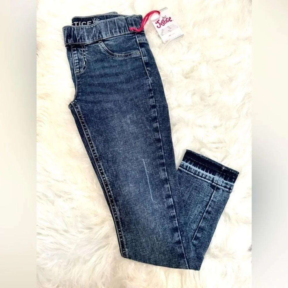 GIRL’S JUSTICE MEDIUM DARK WASH SKINNY JEANS | SIZE 10 | NWT